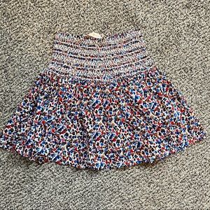 Tory Burch Wildflower Smocked Beach Skirt XS